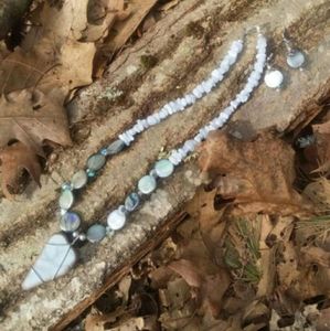 Periwinkle necklace & earring set